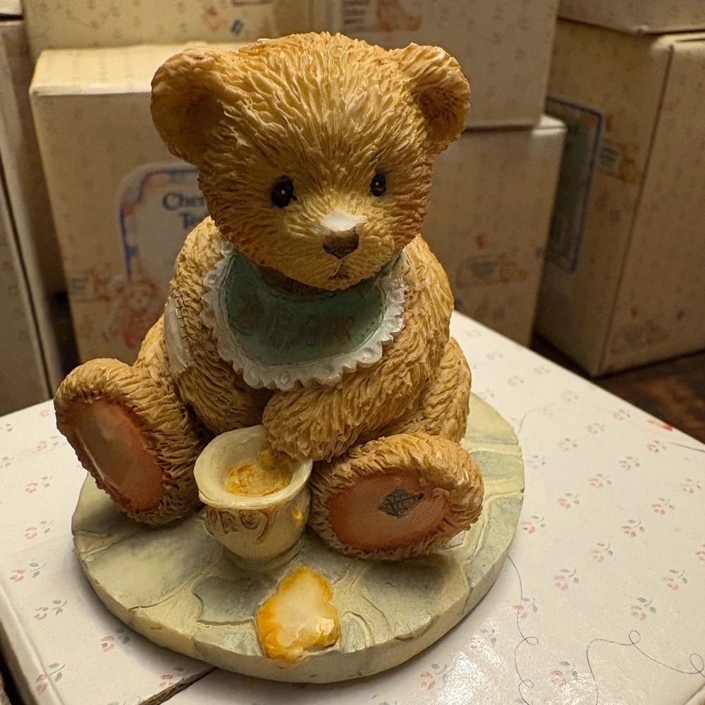 Cherished Teddies Bear with Honey  Cup- Benji
